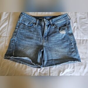 Old Navy Blue OG Straight High Rise Jean Shorts